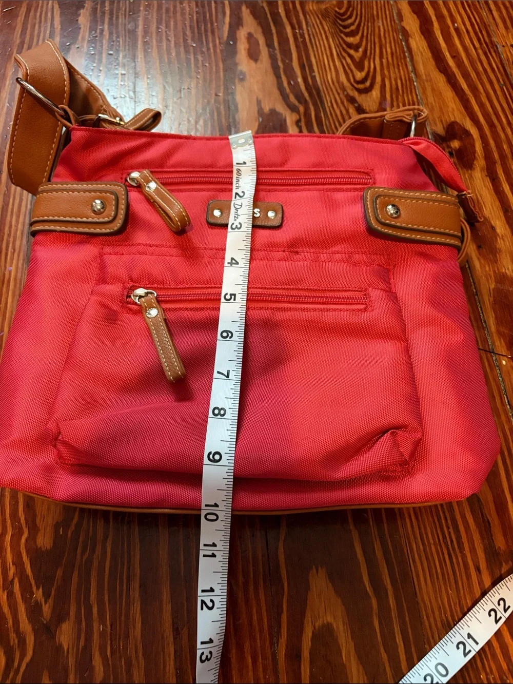 Roots Red And Brown Crossbody Purse